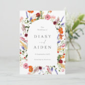 素晴らしい水の色ワイルドフラワー結婚式 プログラム (スタンド正面)