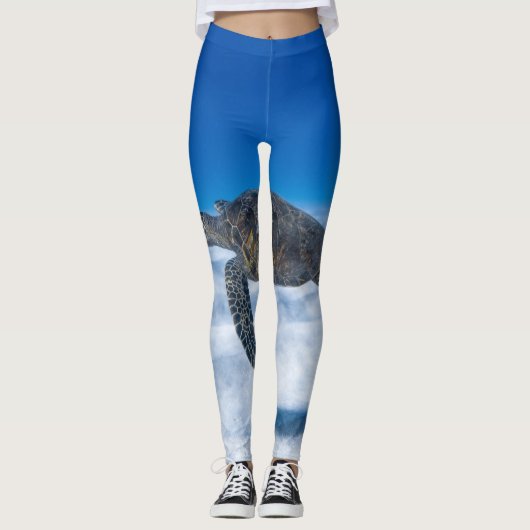 素晴らしい水中競技カメ レギンス (正面)