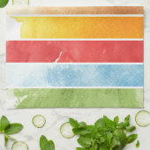 素晴らしい水彩画の背景-水彩画のペンキ5 キッチンタオル (折り畳み)