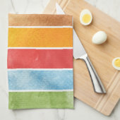 素晴らしい水彩画の背景-水彩画のペンキ5 キッチンタオル (四つ折り)