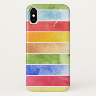素晴らしい水彩画の背景-水彩画のペンキ5 iPhone X ケース
