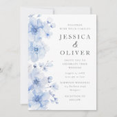 素晴らしい水彩風結婚風 招待状 (正面)