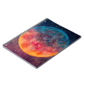 素晴らしい油絵の美しい大きな惑星の月a ノートブック (左側)