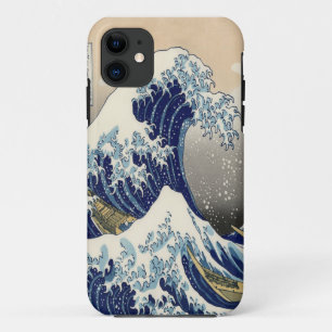 素晴らしい波のファインアートの葛飾北斎"神奈川沖浪裏" iPhone 11 ケース