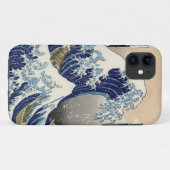 素晴らしい波のファインアートの葛飾北斎"神奈川沖浪裏" Case-Mate iPhoneケース (裏面(横))