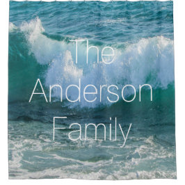 素晴らしい波の海の航海のな海は姓を加えます シャワーカーテン