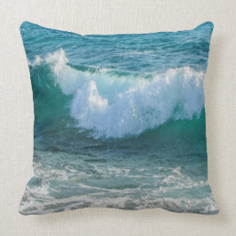 素晴らしい波の海海岸の航海のな海 クッション