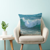 素晴らしい波の海海岸の航海のな海 クッション (椅子)