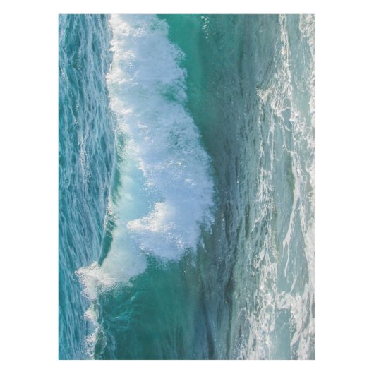 素晴らしい波の海海岸の航海のな海 テーブルクロス (正面)