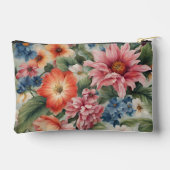 素晴らしい洗練カラフルされた夏の花 アクセサリーポーチ (裏面)