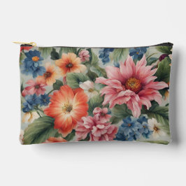 素晴らしい洗練カラフルされた夏の花 アクセサリーポーチ