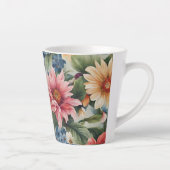素晴らしい洗練カラフルされた夏の花 カフェラテマグ (右)