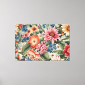 素晴らしい洗練カラフルされた夏の花 キャンバスプリント (正面)