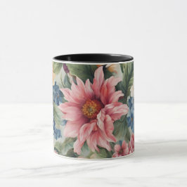 素晴らしい洗練カラフルされた夏の花 マグカップ
