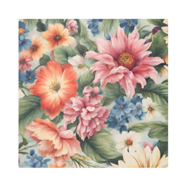 素晴らしい洗練カラフルされた夏の花 メタルプリント