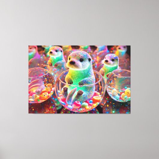 素晴らしい海のオーター キャンバスプリント (正面)