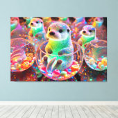 素晴らしい海のオーター キャンバスプリント (インサイチュ (ウッドフロア))