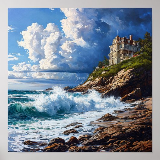 素晴らしい海絵を描景 ポスター (正面)