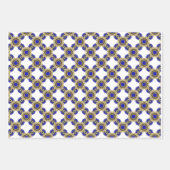 素晴らしい海軍風の白と金 ラッピングペーパーシート (正面3)