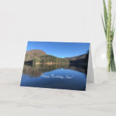 素晴らしい湖の風景、息子、誕生日カード。 カード (正面)