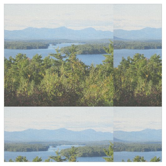 素晴らしい湖のwinnipesaukeeの眺め ファブリック (クローズアップ)