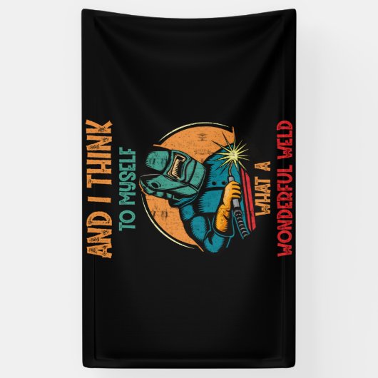 素晴らしい溶接 横断幕 (縦)