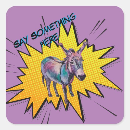 素晴らしい漫画 スクエアシール (正面)