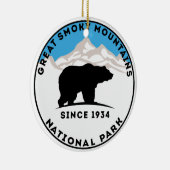 素晴らしい煙山の国立公園くま セラミックオーナメント (右)