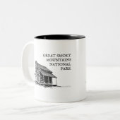 素晴らしい煙山の国立公園 ツートーンマグカップ (正面左)