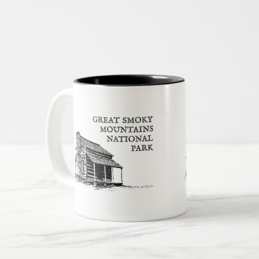 素晴らしい煙山の国立公園 ツートーンマグカップ (正面左)