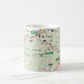 素晴らしい煙山の地図のマグ コーヒーマグカップ (中央)