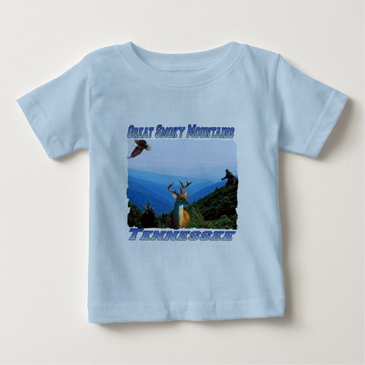 素晴らしい煙山、テネシー州のベビーのTシャツ ベビーTシャツ (正面)