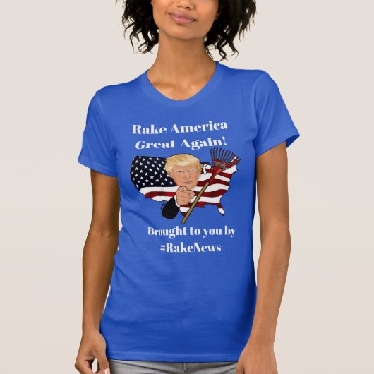 素晴らしい熊手アメリカ再度、反ドナルド・トランプ Tシャツ (正面)