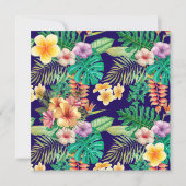 素晴らしい熱帯フローラブルーシャンパーニュパーティー 招待状 (裏面)