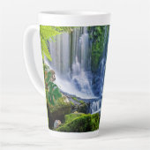 素晴らしい熱帯雨林と動物 カフェラテマグ (左アングル)