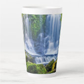 素晴らしい熱帯雨林と動物 カフェラテマグ (正面)