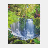 素晴らしい熱帯雨林と動物 フリースブランケット (正面)