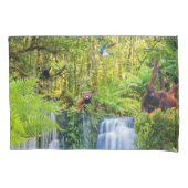 素晴らしい熱帯雨林と動物 枕カバー (正面)