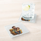 素晴らしい父の日 ガラスコースター (アングル)