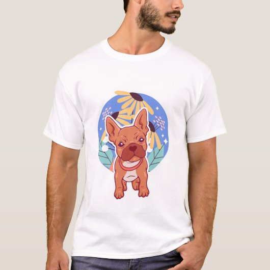 素晴らしい犬の漫画のキャラクター Tシャツ (正面)