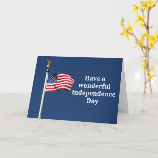 素晴らしい独立デーカードを持っている カード (黄色い花)