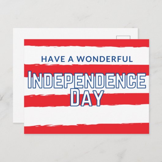 素晴らしい独立記念日はがきを持っている ポストカード (正面/裏面)