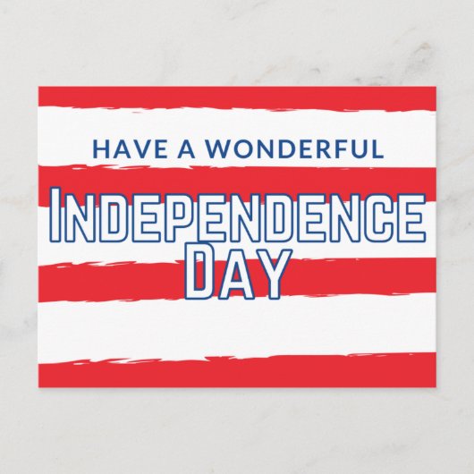 素晴らしい独立記念日はがきを持っている ポストカード (正面)