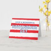 素晴らしい独立記念日を持っている カード (黄色い花)