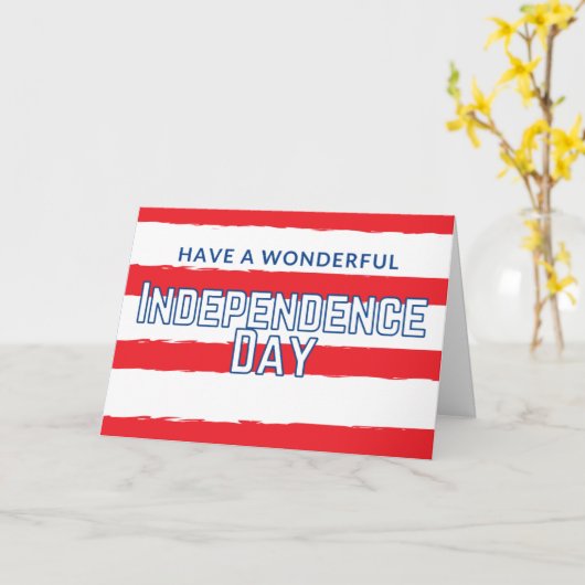 素晴らしい独立記念日を持っている カード (黄色い花)