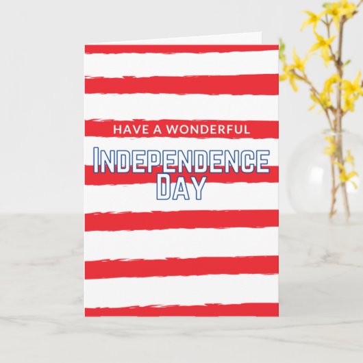 素晴らしい独立記念日 カード (黄色い花)