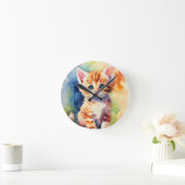 素晴らしい猫の壁画時計 ラウンド壁時計 (ホーム)