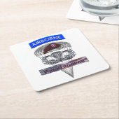 素晴らしい献上品82ndアメリカのパラトパー スクエアペーパーコースター (アングル)