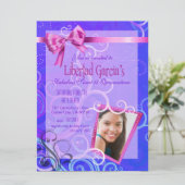 素晴らしい甘い15キンセアニラパーティー写真 招待状 (スタンド正面)