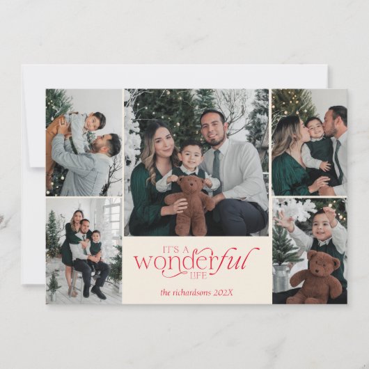 素晴らしい生活だ数々の」 – 写真ホリデーカード シーズンカード (正面)